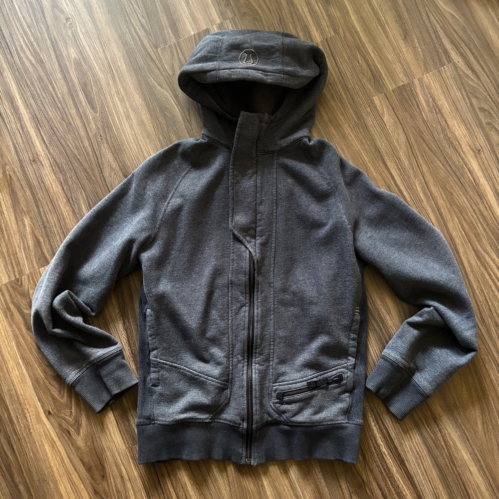 Lululemon Men's Deep Cove Full Zip Charcoal Gray Hoodie